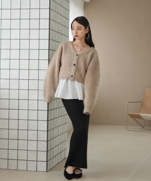 hinari（ヒナリ）の「リブフリルキャミ（キャミソール・レディース・オフホワイト/アイボリー・FREE）」の9枚目の写真