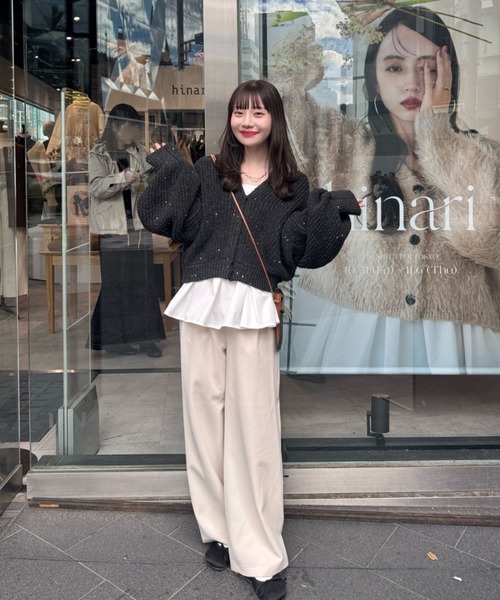 リブフリルキャミ（キャミソール）｜hinari（ヒナリ）のファッション