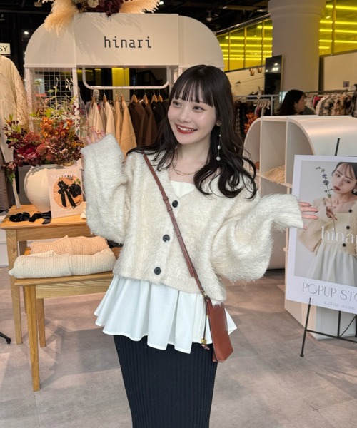 リブフリルキャミ（キャミソール）｜hinari（ヒナリ）のファッション