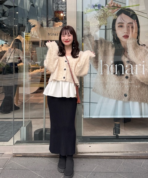 リブフリルキャミ（キャミソール）｜hinari（ヒナリ）のファッション