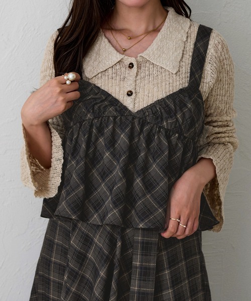 セール】【apres jour clair】【セットアップ可能】チェックリボン