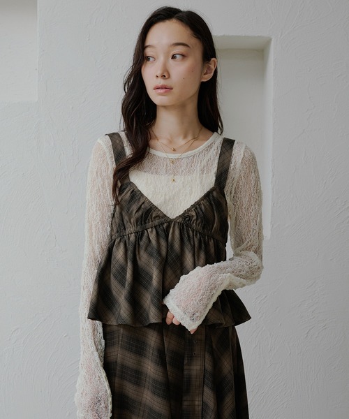 セール】【apres jour clair】【セットアップ可能】チェックリボン