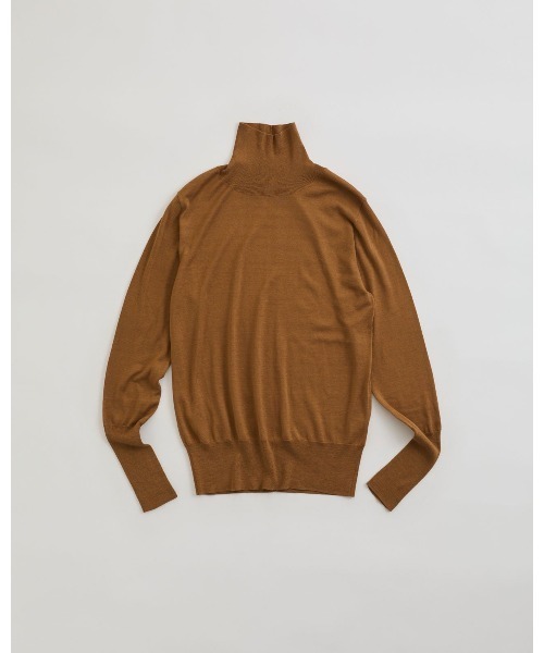 THE SHINZONE(ザ シンゾーン)の「THE SHINZONE COTTON SILK HIGH NECK KNIT(ニット/セーター・レディース・グレー/ブラック/ブラウン/パープル・FREE)」の1枚目の写真