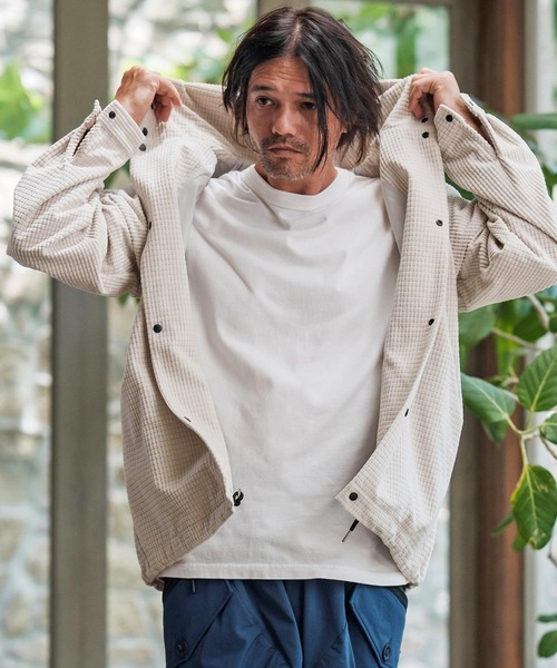 CAMBIO（カンビオ）の「ms6261-Waffle Corduroy Hoode Shirts フーディーシャツ(A55725cmb)（シャツ/ブラウス・メンズ・ブラック/キナリ/チャコール/ベージュ・S/M/L）」の8枚目の写真