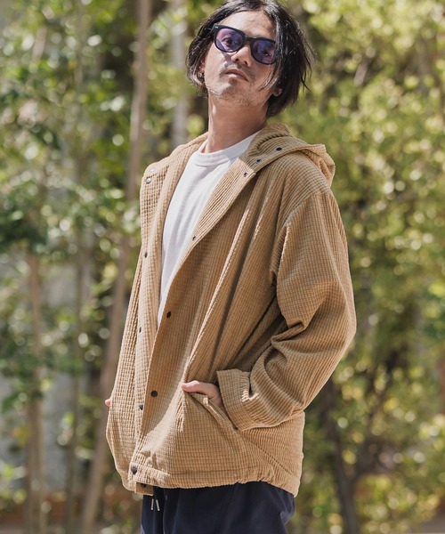 CAMBIO（カンビオ）の「ms6261-Waffle Corduroy Hoode Shirts フーディーシャツ(A55725cmb)（シャツ/ブラウス・メンズ・ブラック/キナリ/チャコール/ベージュ・S/M/L）」の14枚目の写真