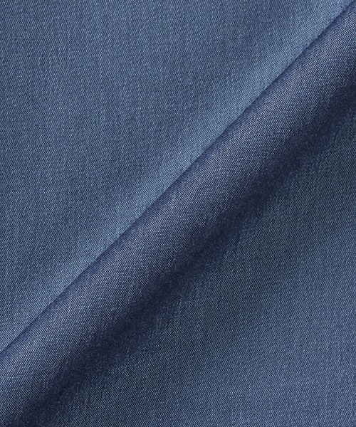 TOKYO SHIRTS（トウキョウシャツ）の「デニム風 衿フリル ブラウス（シャツ/ブラウス・レディース・ブルー/ホワイト・M/L）」の16枚目の写真