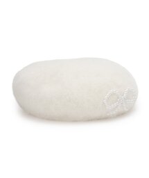 kate spade new york kids(ケイトスペードニューヨーク)のパールボウ起毛ベレー帽(ハンチング/ベレー帽)