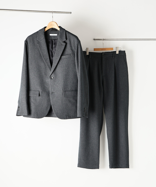 JOURNAL STANDARD relume（ジャーナルスタンダード　レリューム）の「TECH ウーリッシュウォーム ジャケット (セットアップ対応可能)（テーラードジャケット・メンズ・ブラウン/ブラック/グレー・MEDIUM/LARGE）」の5枚目の写真