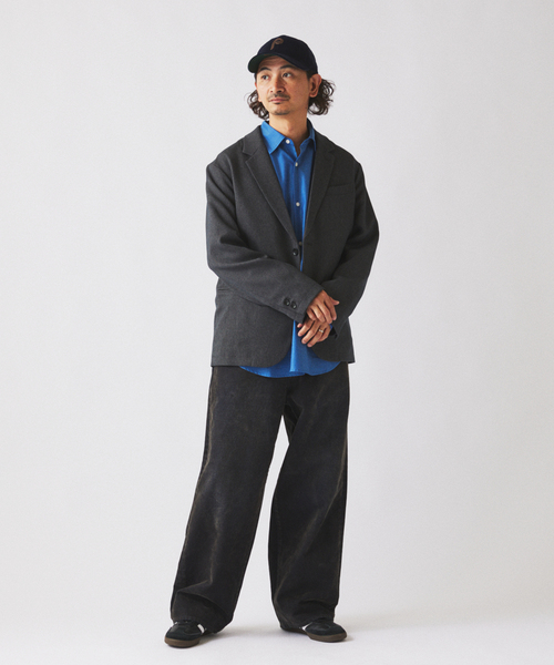 JOURNAL STANDARD relume（ジャーナルスタンダード　レリューム）の「TECH ウーリッシュウォーム ジャケット (セットアップ対応可能)（テーラードジャケット・メンズ・ブラウン/ブラック/グレー・MEDIUM/LARGE）」の9枚目の写真