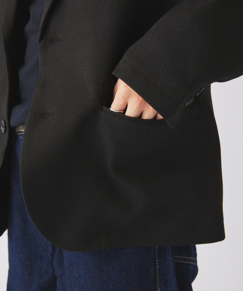 JOURNAL STANDARD relume（ジャーナルスタンダード　レリューム）の「TECH ウーリッシュウォーム ジャケット (セットアップ対応可能)（テーラードジャケット・メンズ・ブラウン/ブラック/グレー・MEDIUM/LARGE）」の18枚目の写真