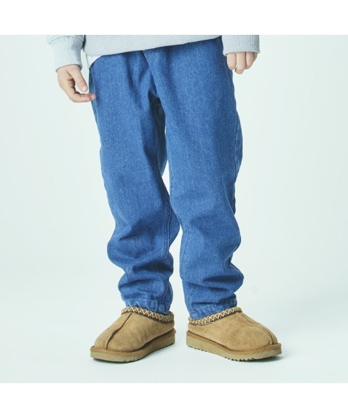 Smoothy(スムージー)の「Smoothy Buggy Denim pants / スムージー バギーデニムパンツ(デニムパンツ・キッズ・ブラック/インディゴブルー・120/130/140/150/160)」の1枚目の写真