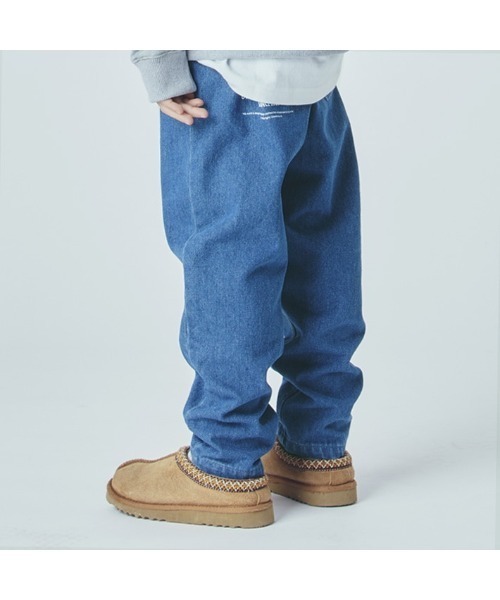 Smoothy(スムージー)の「Smoothy Buggy Denim pants / スムージー バギーデニムパンツ(デニムパンツ・キッズ・ブラック/インディゴブルー・120/130/140/150/160)」の3枚目の写真