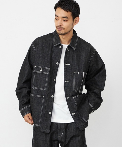 EDWIN（エドウィン）の「EDWIN エドウィン 505 カバーオール デニムジャケット セットアップ セルビッジ（デニムジャケット・メンズ・ブラック系その他/インディゴブルー・X-LARGE/SMALL/MEDIUM/LARGE）」の18枚目の写真