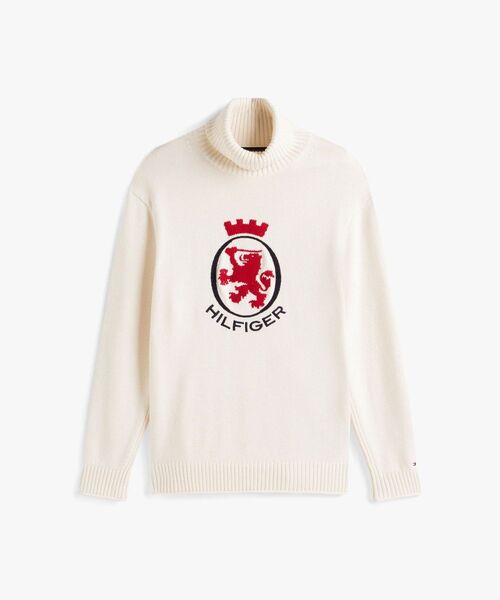 TOMMY HILFIGER(トミーヒルフィガー)の「グラフィックロールネックセーター(ニット/セーター・メンズ・ホワイト・MEDIUM/LARGE/X-LARGE/SMALL)」の5枚目の写真