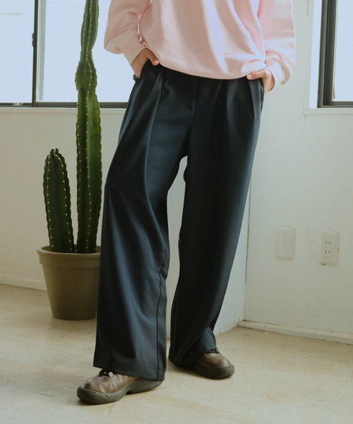 BROKEN BASE(ブロークンベース)の「Double Tuck Slacks / ダブルタックスラックス(スラックス・メンズ・グレー/ネイビー・SMALL/MEDIUM/LARGE)」の7枚目の写真