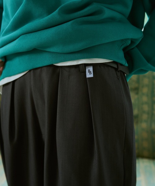 BROKEN BASE(ブロークンベース)の「Double Tuck Slacks / ダブルタックスラックス(スラックス・メンズ・グレー/ネイビー・SMALL/MEDIUM/LARGE)」の22枚目の写真