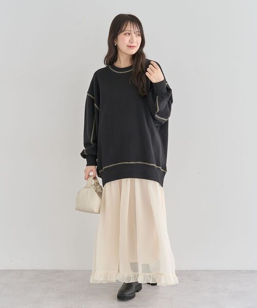 Sugar spoon（シュガースプーン）の「・SUGAR SPOON カラーstスウェット（スウェット・レディース・ライトグレー/グリーン/ボルドー/チャコールグレー/ブラック・FREE）」の15枚目の写真