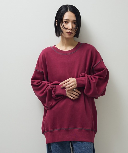 Sugar spoon（シュガースプーン）の「・SUGAR SPOON カラーstスウェット（スウェット・レディース・ライトグレー/グリーン/ボルドー/チャコールグレー/ブラック・FREE）」の2枚目の写真