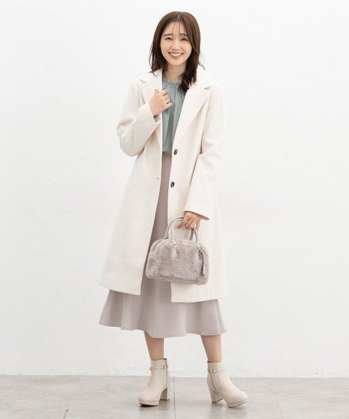 Honeys(ハニーズ)の「【ハニぽか】あったか裏地衿フリルブラウス(シャツ/ブラウス・レディース・ブラック系その他/アイボリー/スモーキーグリーン系/ネイビー/ホワイト系その他・3L/L/LL/M/S)」の11枚目の写真