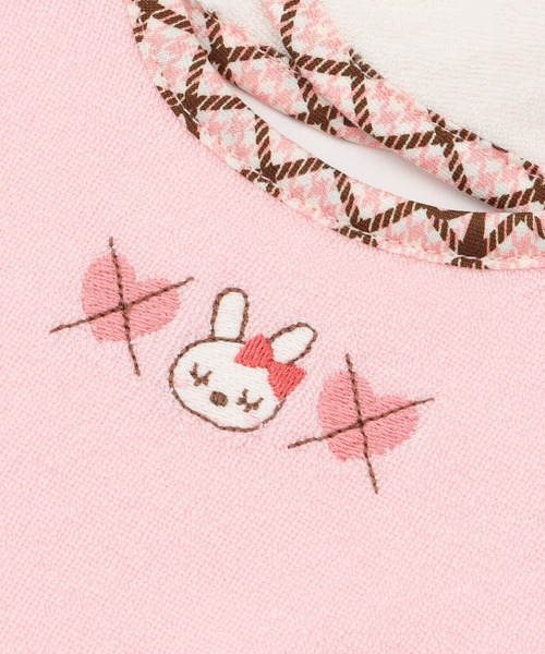 KP（ケーピー）の「mimiちゃんチェックトリミング スタイ（スタイ/よだれかけ・キッズ・ブルー/ピンク・FREE）」の3枚目の写真