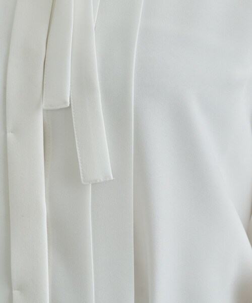 きれいめ／オフィス／セレモニー】2WAYリボンタイブラウス（シャツ