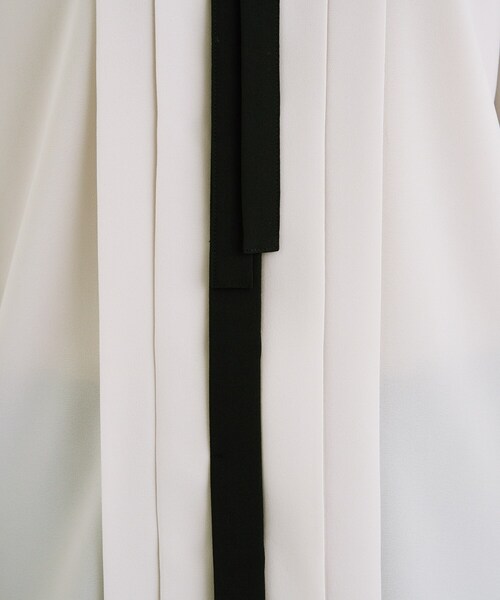 きれいめ／オフィス／セレモニー】2WAYリボンタイブラウス（シャツ