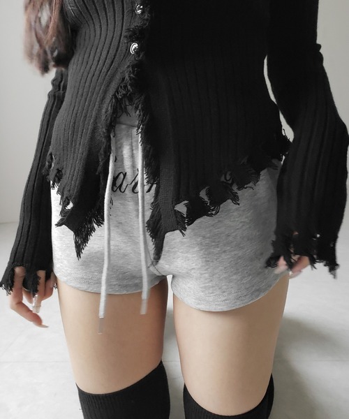 me+em select(ミームセレクト)の「【 新色追加!4color 】ダメージフリンジリブニットスリムカーディガン / damage fringe rib knit slim cardigan(カーディガン/ボレロ・レディース・ブラック/アイボリー/グレー/ライトグレー・FREE)」の14枚目の写真