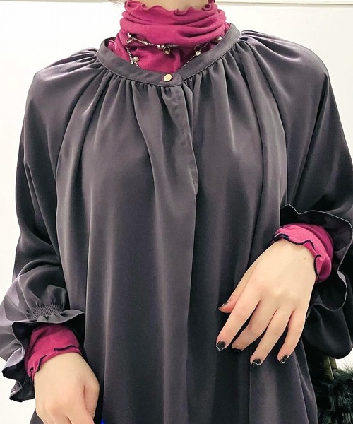 Q（キュー）の「マシュマロタートル（Tシャツ/カットソー・レディース・レッド/アイボリー/エメラルド/ブラック/ライトグレー/ネイビー/イエロー・MEDIUM）」の7枚目の写真