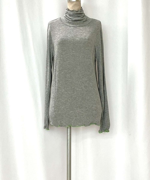 Q（キュー）の「マシュマロタートル（Tシャツ/カットソー・レディース・レッド/アイボリー/エメラルド/ブラック/ライトグレー/ネイビー/イエロー・MEDIUM）」の4枚目の写真