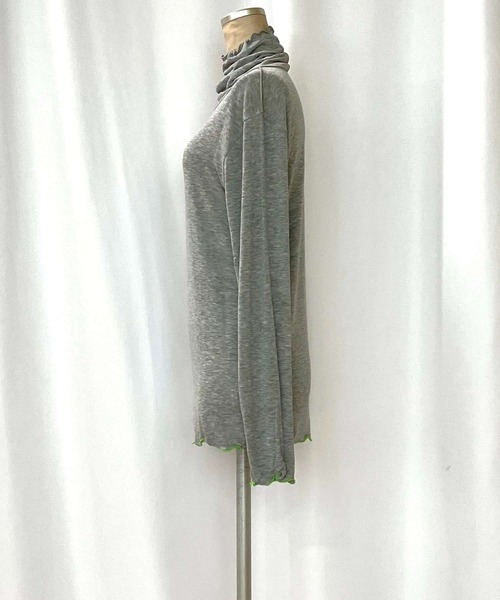 Q（キュー）の「マシュマロタートル（Tシャツ/カットソー・レディース・レッド/アイボリー/エメラルド/ブラック/ライトグレー/ネイビー/イエロー・MEDIUM）」の19枚目の写真