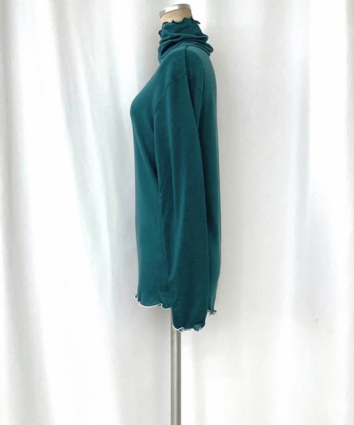 Q（キュー）の「マシュマロタートル（Tシャツ/カットソー・レディース・レッド/アイボリー/エメラルド/ブラック/ライトグレー/ネイビー/イエロー・MEDIUM）」の8枚目の写真