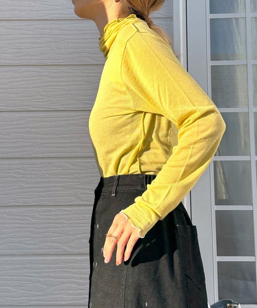 Q（キュー）の「マシュマロタートル（Tシャツ/カットソー・レディース・レッド/アイボリー/エメラルド/ブラック/ライトグレー/ネイビー/イエロー・MEDIUM）」の22枚目の写真