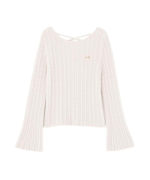 PROPORTION BODY DRESSING(プロポーションボディドレッシング)の「チャーム付きミニケーブルニット / 1215270130(ニット/セーター・レディース・グレー/ブラウン/ホワイト系その他/ネイビー・FREE)」の14枚目の写真