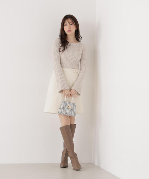 PROPORTION BODY DRESSING(プロポーションボディドレッシング)の「チャーム付きミニケーブルニット / 1215270130(ニット/セーター・レディース・グレー/ブラウン/ホワイト系その他/ネイビー・FREE)」の17枚目の写真