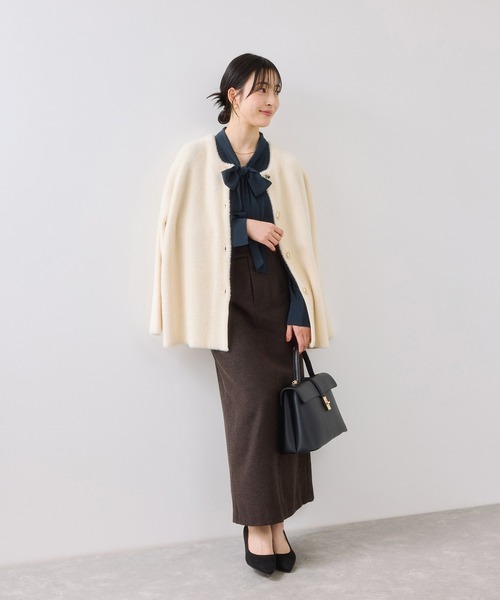 VIS（ビス）の「ランダムピンタックボウタイブラウス（シャツ/ブラウス・レディース・サックスブルー/ホワイト系その他/ネイビー・FREE）」の17枚目の写真