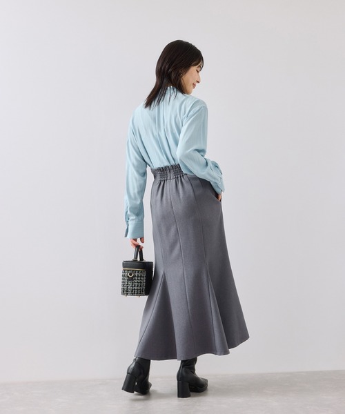 VIS（ビス）の「ランダムピンタックボウタイブラウス（シャツ/ブラウス・レディース・サックスブルー/ホワイト系その他/ネイビー・FREE）」の16枚目の写真