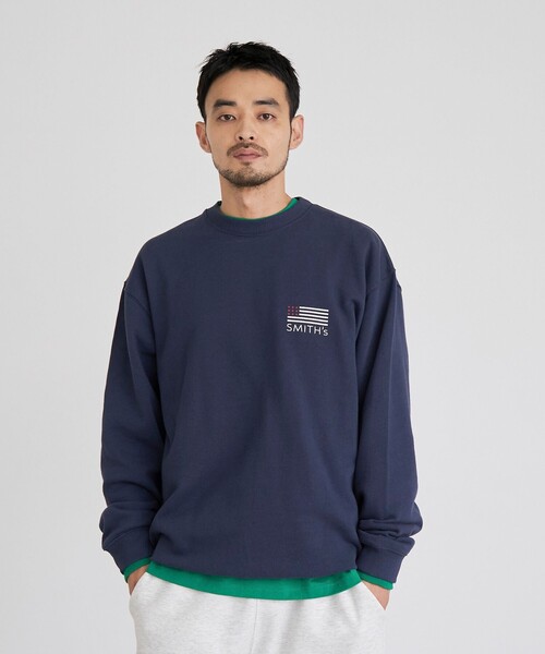 SMITH'S(スミス)の「SMITH’S(スミス)別注バックプリントスウェット(スウェット・メンズ・ホワイト/ネイビー/ダークグリーン・XL/L/M/S)」の13枚目の写真