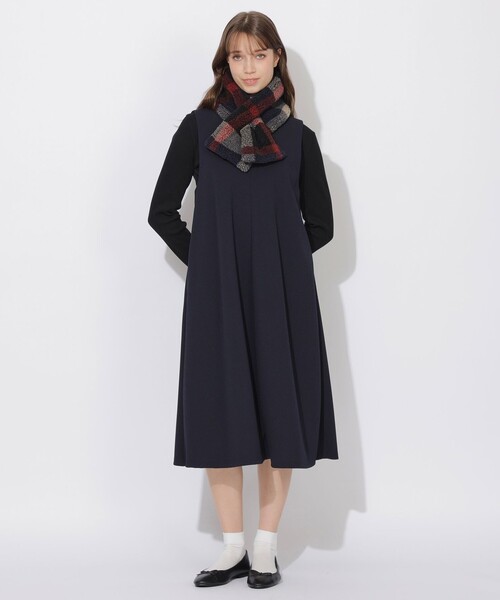 CB CRESTBRIDGE(シービークレストブリッジ)の「クレストブリッジチェックボアマフラー(マフラー・レディース・ブルー系その他7・FREE)」の5枚目の写真