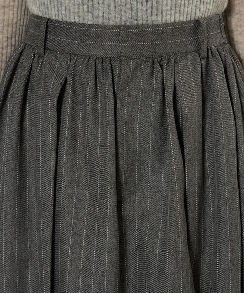 BABYLONE（バビロン）の「メランジタックフレアスカート（スカート・レディース・チャコール/ベージュ・36inch/34inch）」の7枚目の写真