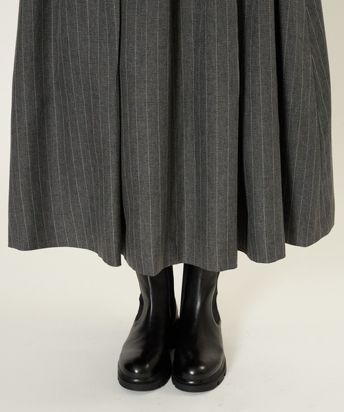 BABYLONE（バビロン）の「メランジタックフレアスカート（スカート・レディース・チャコール/ベージュ・36inch/34inch）」の8枚目の写真