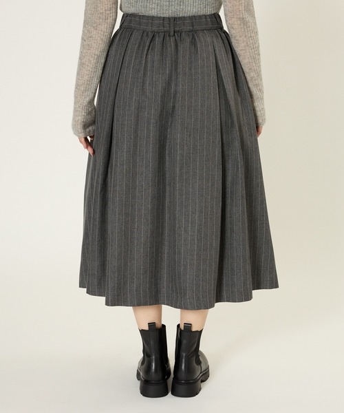 BABYLONE（バビロン）の「メランジタックフレアスカート（スカート・レディース・チャコール/ベージュ・36inch/34inch）」の5枚目の写真