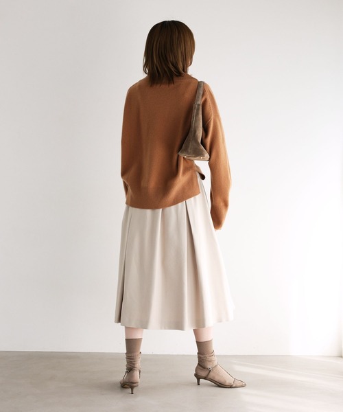 BABYLONE（バビロン）の「メランジタックフレアスカート（スカート・レディース・チャコール/ベージュ・36inch/34inch）」の20枚目の写真