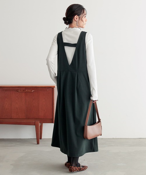 n'OrLABEL（ノアールレーベル）の「『裏シャギージャンパースカート』（ジャンパースカート・レディース・チャコールグレー/グリーン/ブラック・1/2）」の11枚目の写真