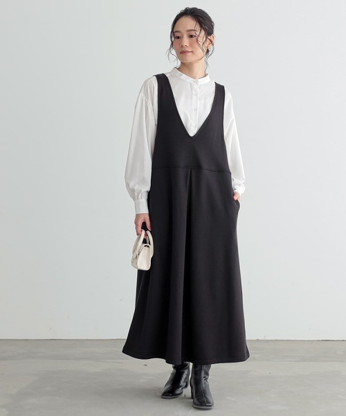 n'OrLABEL（ノアールレーベル）の「『裏シャギージャンパースカート』（ジャンパースカート・レディース・チャコールグレー/グリーン/ブラック・1/2）」の19枚目の写真