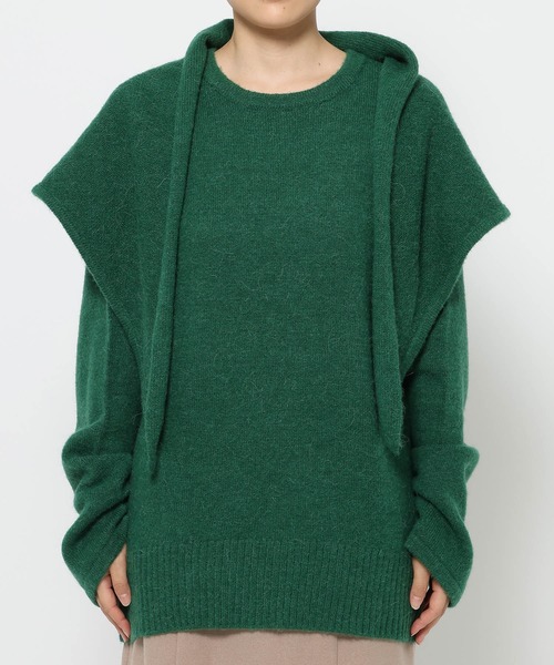 mysty woman(ミスティウーマン)の「ニットストールSETプルオーバー 603626(ニット/セーター・レディース・ホワイト系その他/グリーン/ブラウン・FREE)」の8枚目の写真