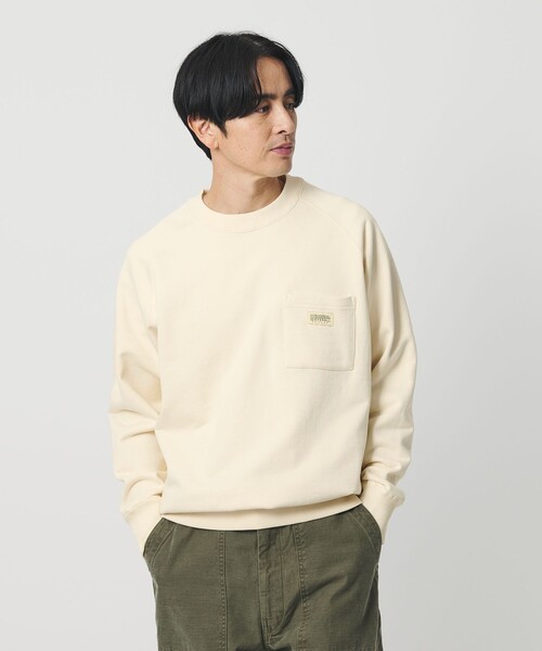 UNIVERSAL OVERALL(ユニバーサルオーバーオール)の「【別注】<UNIVERSAL OVERALL>1ポケット スウェット(スウェット・メンズ・ブラック/ライトグレー/ダークブラウン/オフホワイト・S/XL/M/L)」の1枚目の写真