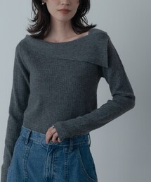 GALLEST | アシメオフショルニット(ニット/セーター)
