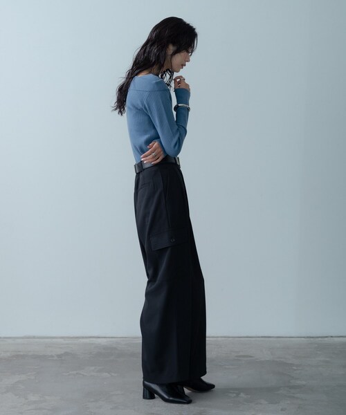 GALLEST（ギャレスト）の「【再入荷】アシメオフショルニット（ニット/セーター・レディース・ブラック/ライトブルー/チャコール・38）」の15枚目の写真