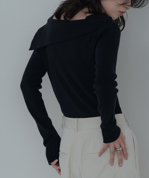 GALLEST（ギャレスト）の「【再入荷】アシメオフショルニット（ニット/セーター・レディース・ブラック/ライトブルー/チャコール・38）」の21枚目の写真