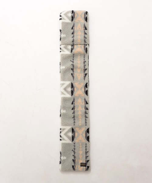 PENDLETON(ペンドルトン)の「PENDLETON ペンドルトン PLAINS STAR BOA MUFFLER プレインズスター ジャガードボア 中綿入り マフラー(マフラー・レディース・ベージュ/グレー・FREE)」の5枚目の写真